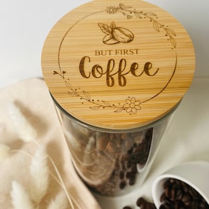 Récipient pour café, 750ml, café, pot de conservation, récipient pour remplissage, verre, pot avec couvercle