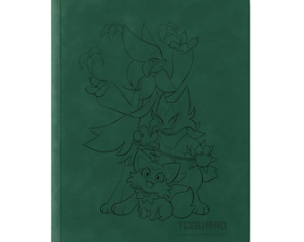 Carpeta de la serie Felori Evolution, carpeta de Pokémon TCG, carpeta personalizada verde