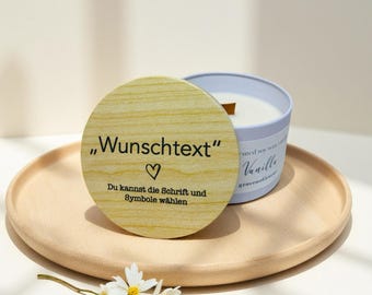 Duftkerze, Wunschtext, Kerze zum verschenken, Gravur, personalisierte Gravur, Geschenkidee, personalisiert, personalised Name, Geschenk