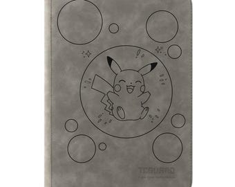 Bubble Pikachu Pokemon Binder TCG Binder, Custom Binder Grey