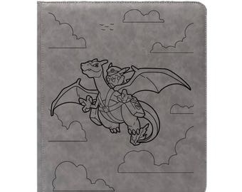 Top Loader Binder Charizard Pikachu TCG Binder, Custom Pokemon Binder
