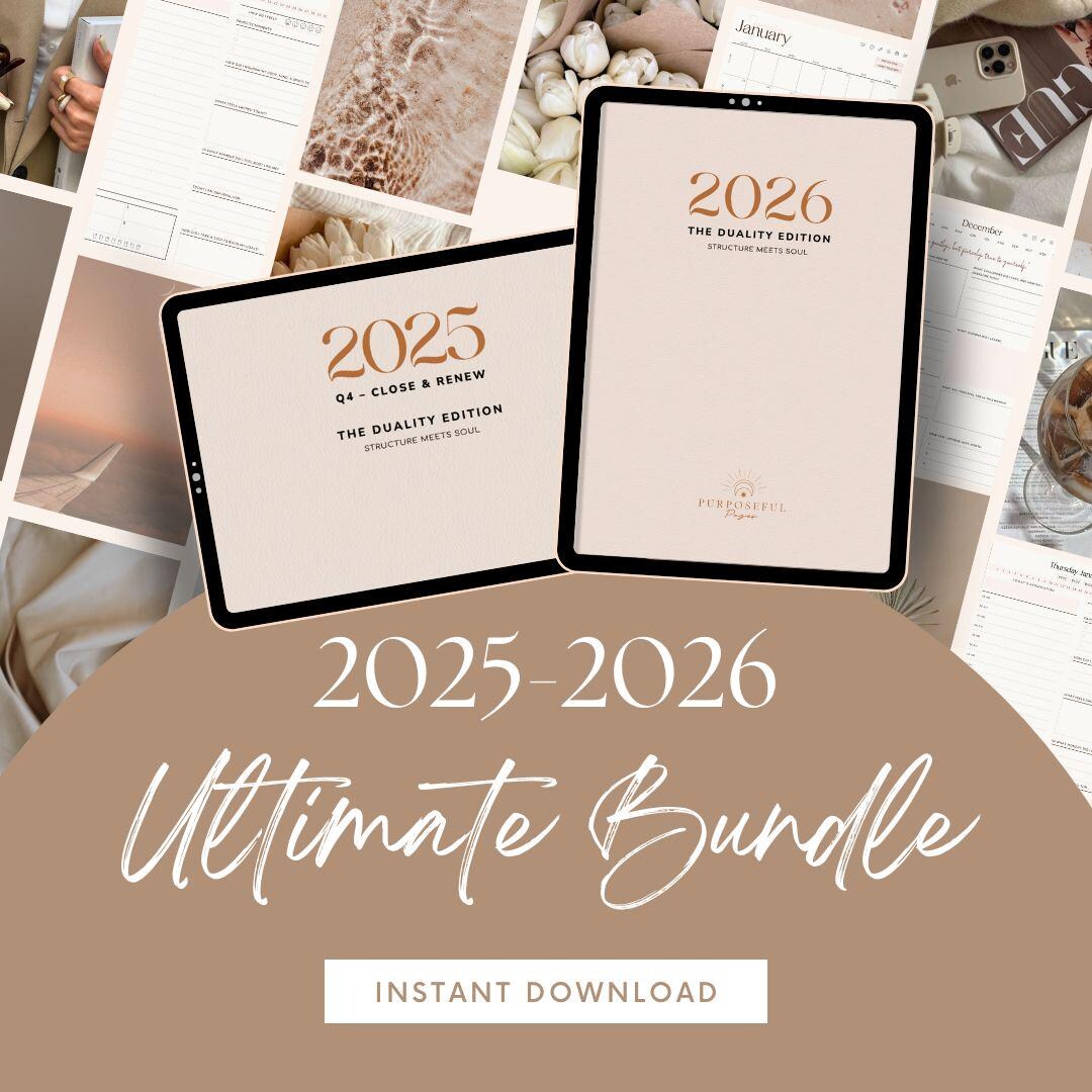 Chic and Minimalist 2026 Digital Planner Bundle With Planner Templates ...