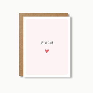 Carte de date personnalisée d'anniversaire | Carte d'amour pour mari, femme, petit ami, petite amie - cadeau de mariage heureux