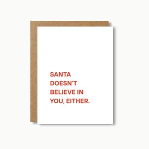 Funny Christmas Card: Sarcastic, Minimalist Holiday Greeting Card
