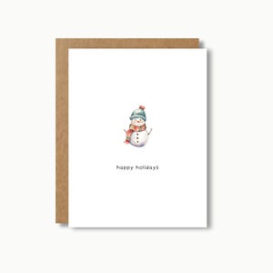 Cartão de Natal: Cartão de Boas Festas com Boneco de Neve