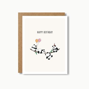 Carte de joyeux anniversaire | Carte de voeux Cadeau mignon de panda Cadeau d'anniversaire drôle pour lui ou elle