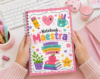 Teacher's Notebook 2026/2027 Printable | Teacher Planner PDF PNG | Spanish School Planner | Downloadable Digital Teacher Planner