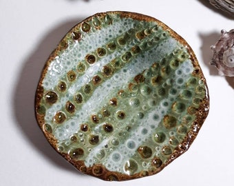 Sea Urchin Trinket Dish Bowl Ceramic Beach House Decor