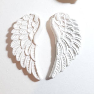 White Angel Wings Ceramic Tiles Jewelry Making Mosaic Supplies