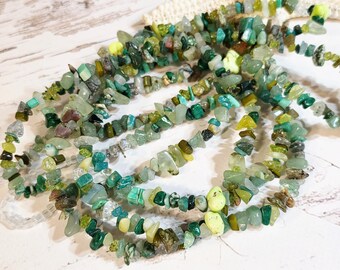 Agate and Gemstone Chip Bead Garland, 6Ft Long