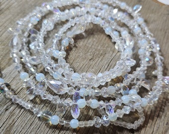 Crystal Bead Garland, Assorted Lengths Available, Handmade, Christmas Tree Jewelry