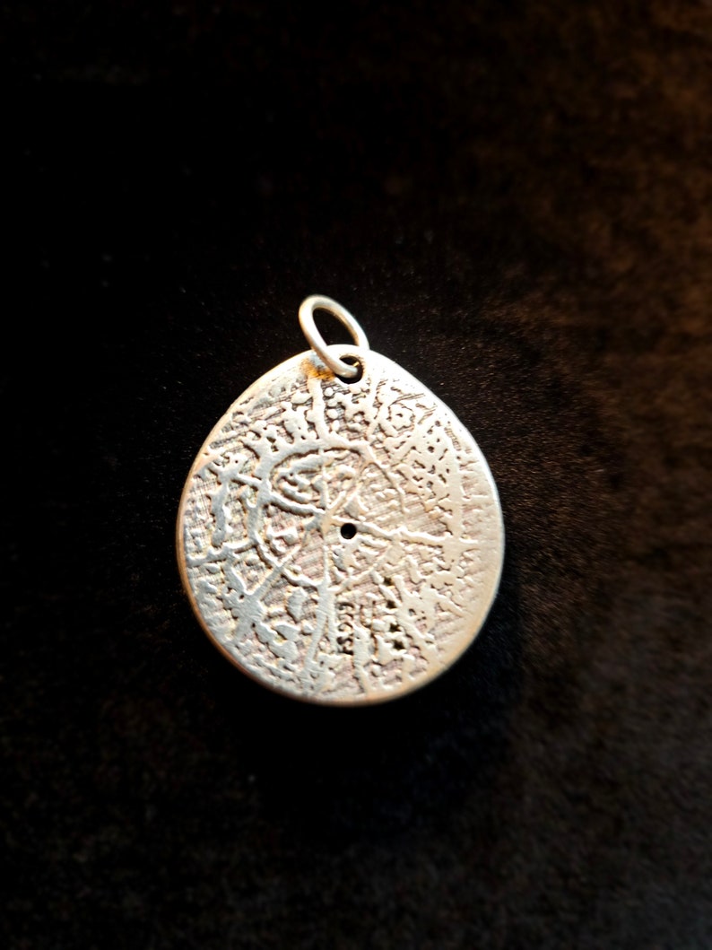 Stunning Silver Pirate Coin Sapphire Pendant image 3