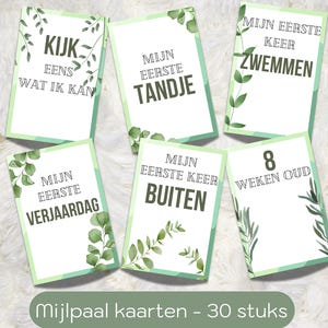Mijlpaalkaarten voor de bijzondere eerste ontwikkelingen van je baby