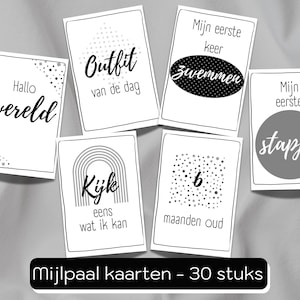 Mijlpaalkaarten voor de bijzondere eerste ontwikkelingen van je baby