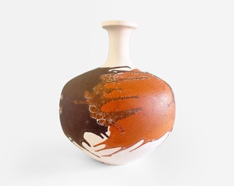 Royal Haeger Large Bulbous Earth Wrap Pattern Pottery Vase