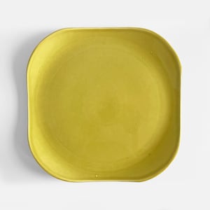 Russel Wright Chartreuse Square Serving Tray American Modern Steubenville Pottery USA Ceramic