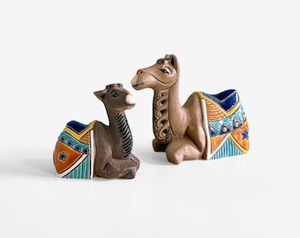 Artesania Rinconada Camel with Baby 337 A  & C Earthenware Ceramic