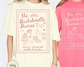 Princess Bachelorette Diaries Shirts, Diaries Bachelorette Party Shirt, Custom Princess Bach TShirt, Personalized Bridal Party Matching Tees
