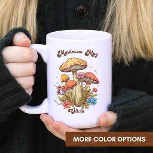 Mushroom Mug, Personalised Mug, gift for Forager, Forest and Nature lover gift mug, Mushroom Mug, Mushroom Gift, Forest Mug, Nature Mug