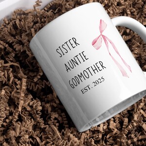 Godmother Proposal Mug Gift Aunt Godmother Bestie Bow Ceramic Mug Gift from Goddaughter Baptism Godmom Gift from Godson Godparent Birthday