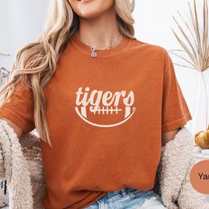 Vintage Tigers Shirt, Comfort Colors® Tigers Game Day Tee, College Mascot Football Shirt,Tailgate Spirit Tee,Gift For Sports Fans,Mascot tee