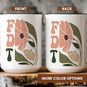 Subtle Anti-Trump Flowers Mug, F*ck Donald Trump Coffee Cup, Anti-Maga Not My President, Funny Gift for Democrat, Feminist Mug, FDT Merch