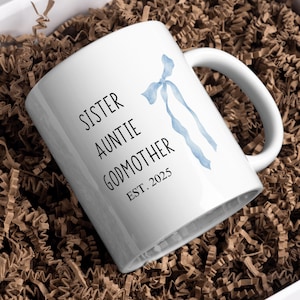 Godmother Proposal Mug Gift Aunt Godmother Bestie Bow Ceramic Mug Gift from Goddaughter Baptism Godmom Gift from Godson Godparent Birthday