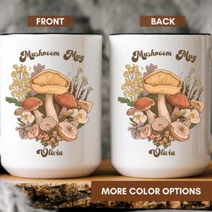 Mushroom Mug, Personalised Mug, gift for Forager, Forest and Nature lover gift mug, Mushroom Mug, Mushroom Gift, Forest Mug, Nature Mug