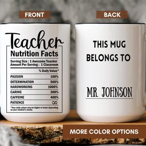 Personalized Teacher Appreciation Mug,Teacher Gift, male teacher gift, Teacher Appreciation Gift, Teacher Thank You Gift, Gift For Teachers