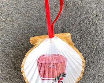 Nantucket Lightship Basket Scallop Christmas Tree Ornament