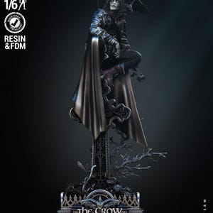 The Crow - Brandon Lee Custom Pro Painted 3D Printed Resin Fanart Sculpture Classic Movies Wicked3D