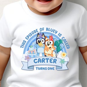 Personalized Blue Birthday Boy Shirt Custom Blue Birthday Boy Shirt Blue Dog Birthday Tshirt Blue Dog Birthday Party Shirt Birthday Outfit