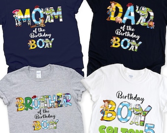 Toy Story Birthday Shirt, Family Matching Tee, Custom Name