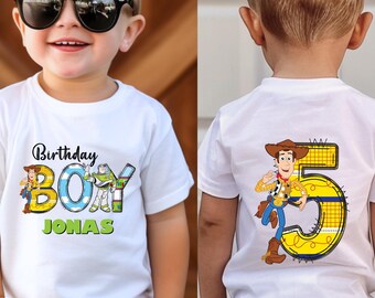 Custom Toy Story Birthday Shirt, Woody Buzz Theme