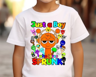 Sprunki Game Shirt, Sprunki Fan Tee, Sprunki Lime Tee, Roblox Cool Game Tee, Sprunki Merch, Sprunki Sky Owakcx Tshirt, Kids Popular Tee