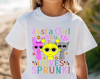 Sprunki Game Shirt, Sprunki Fan Tee, Sprunki Lime Tee, Roblox Cool Game Tee, Sprunki Merch, Sprunki Sky Owakcx Tshirt, Kids Popular Tee