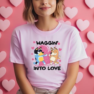 Blue dog Valentine&#39;s Day (NOT Glittery) Shirt, Blue Family Shirt, Blue Mom Shirt, Blue Chilli Heeler Shirt, Blue Funny Shirt, Blueyy Mum Tee