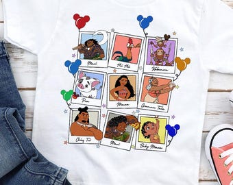 Retro Comfort Colors Disney Moana Shirt, Coquette Disney Princess Shirt, Disney Girl Trip Shirt, Disney Group Shirt, Disney Trip 2025 Shirt