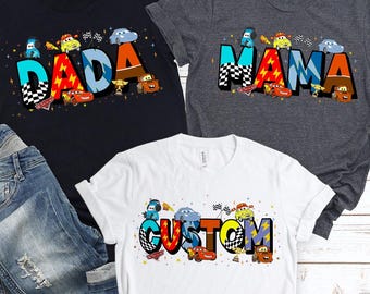 Personalized Disney Cars Birthday Shirt, Lightening McQueen Shirt, Disney Birthday Shirt, Disney Family Shirts, Personalized Birthday Shirts
