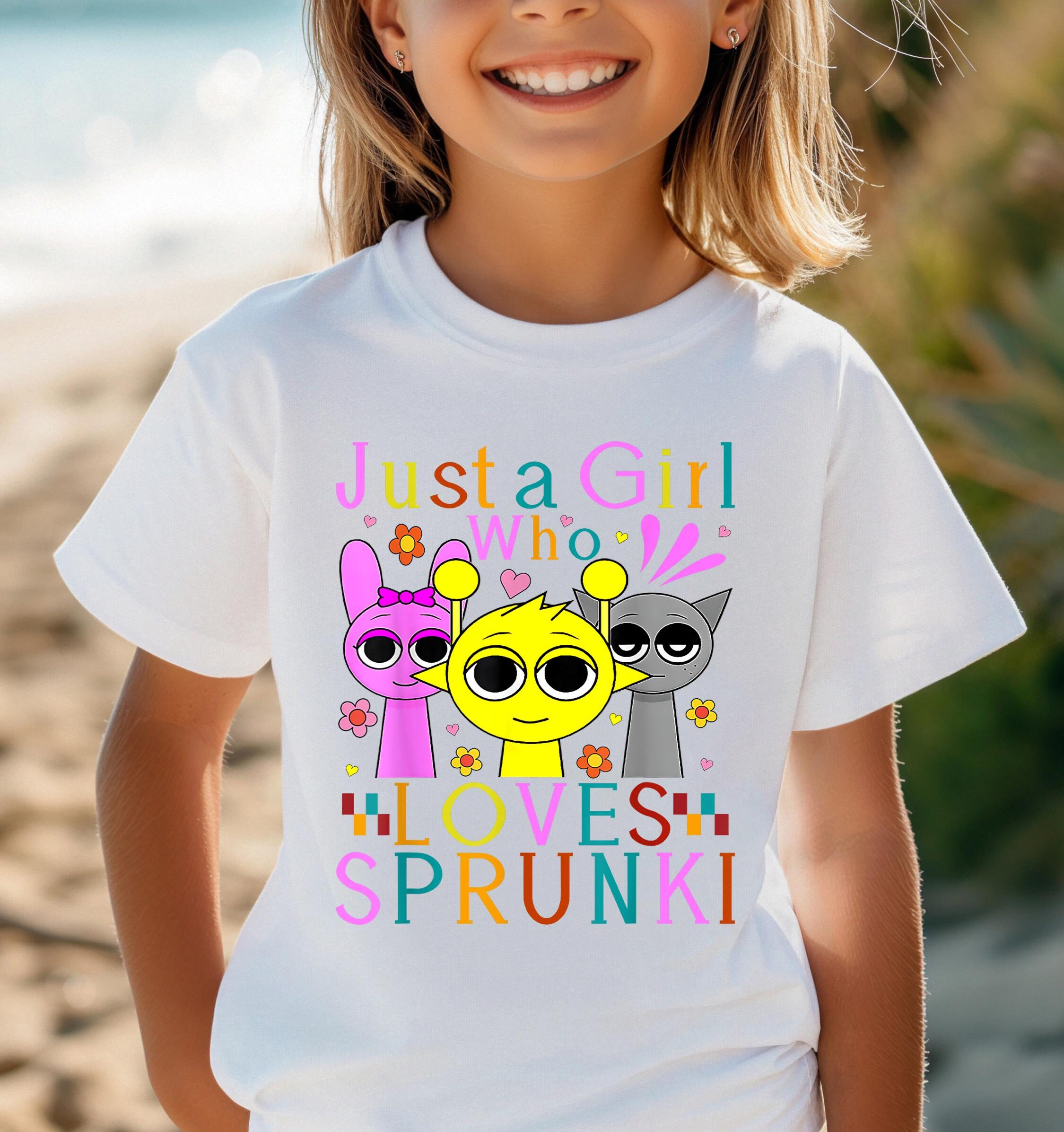 Rainbow Sprunki Retake Graphic Printed Tshirt Girls/Boys Funny