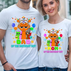 Sprunki Birthday Family Shirt Boy Custom Sprunki Birthday Mom Dad Shirt Sprunki Birthday Lime Tee Roblo Game Birthday Tshirt Sprunki Owakcx
