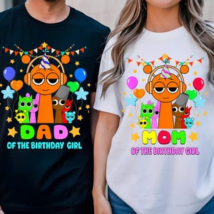 Sprunki Birthday Family Shirt Girl Custom Sprunki Birthday Mom Dad Shirt, Sprunki Birthday Lime Tee, Roblo Birthday Game Tee, Sprunki Owakcx