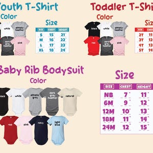 a baby rib bodysuit size guide for a baby
