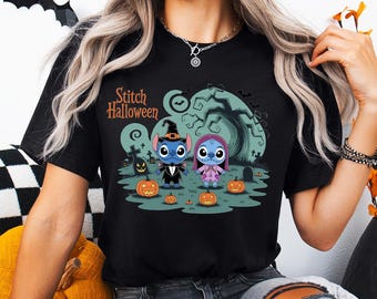 Disney Halloween Stitch Shirt, Disney Stitch Tee, Stitch Matching Halloween Tee, Spooky Stitch Tee, Mommy Halloween Stitch Tee, Family Tee