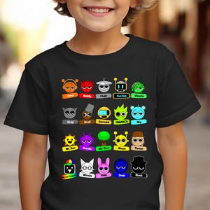 Sprunki Game Shirt, Sprunki Fan Tee, Sprunki Shirt for Boy, Roblox Cool Game Tee, Sprunki Fan Merch, Sprunki Owakcx Tshirt, Kids Popular Tee
