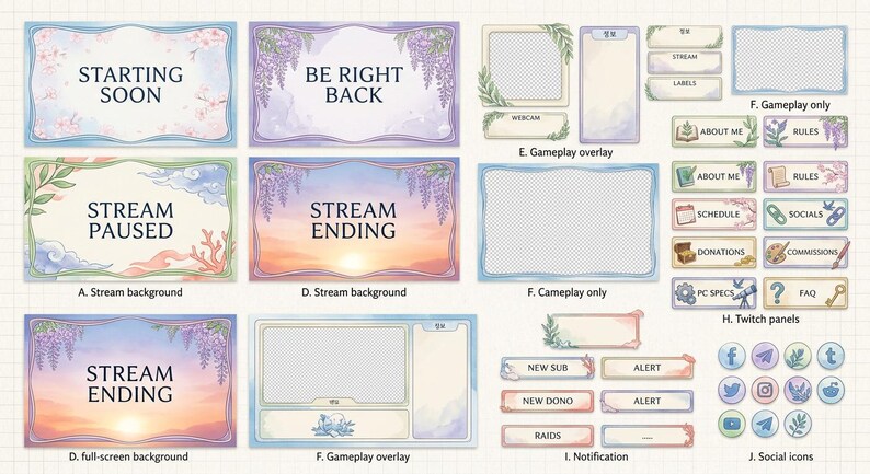 Customized Screens Overlay for Streaming - Etsy