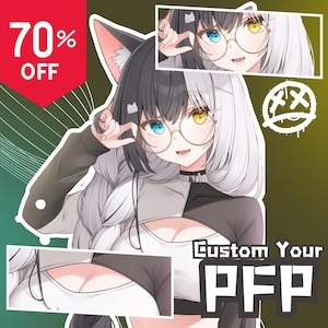 Avatar de anime personalizado para PFP: icono de perfil único para Twitch, Discord y redes sociales.