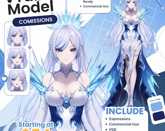 Custom VTuber Model Live2D VTuber Avatar for Twitch, YouTube & VTube Studio