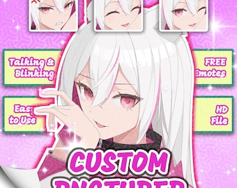 Custom PNGTuber Avatar: Full Body VTuber Streamer Avatar