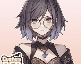 Custom Anime Profile Picture | Bust-Up PFP for VTuber, Streamer, or OC | Optional Animated PFP